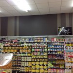 Commercial interior repaint - detailed stripe painting