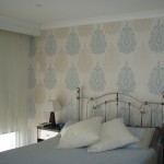 Residential repaint & festure wallpapering